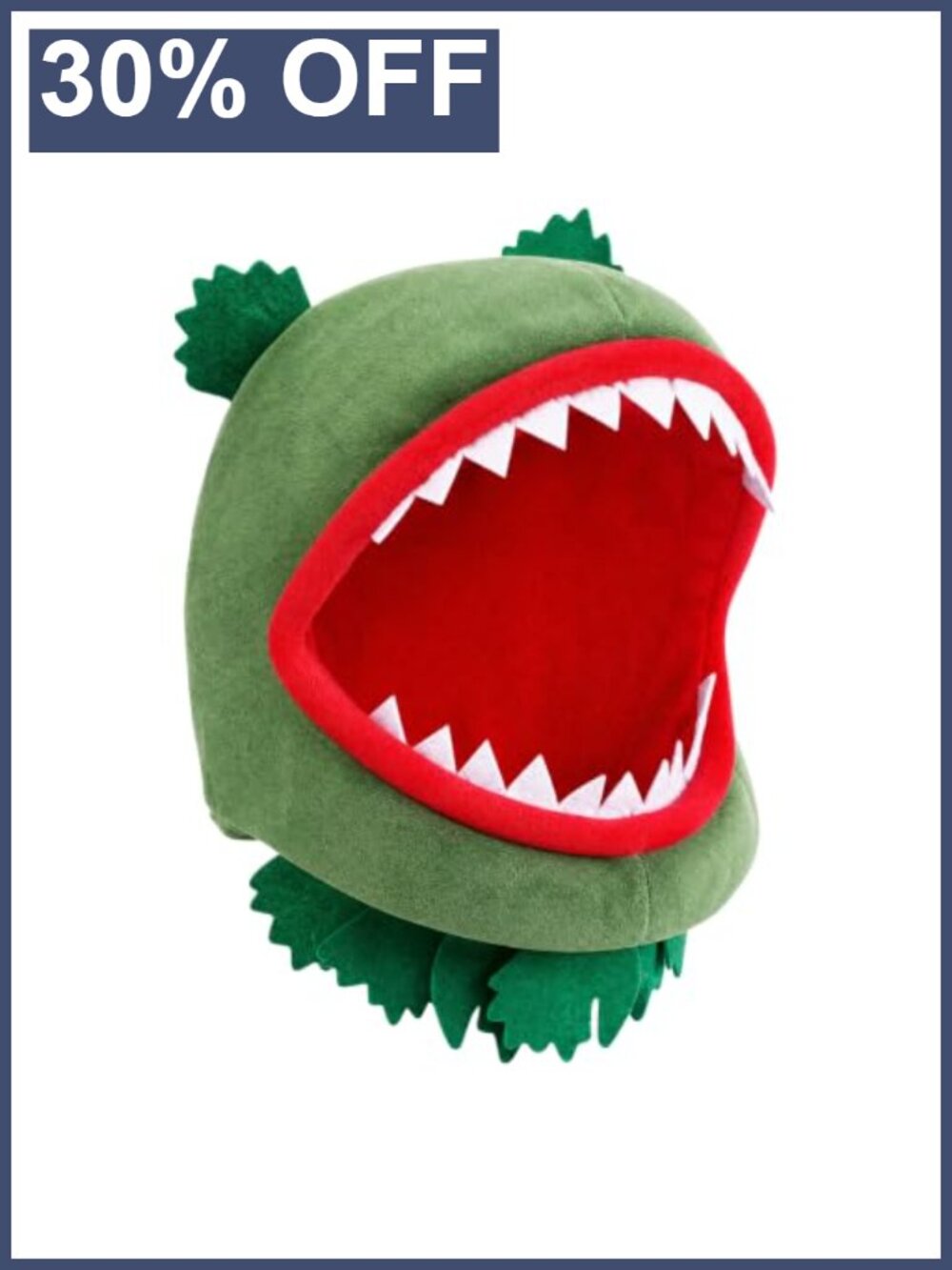Plush Venus Flytrap Costume Hat with Viewport Halloween Cosplay